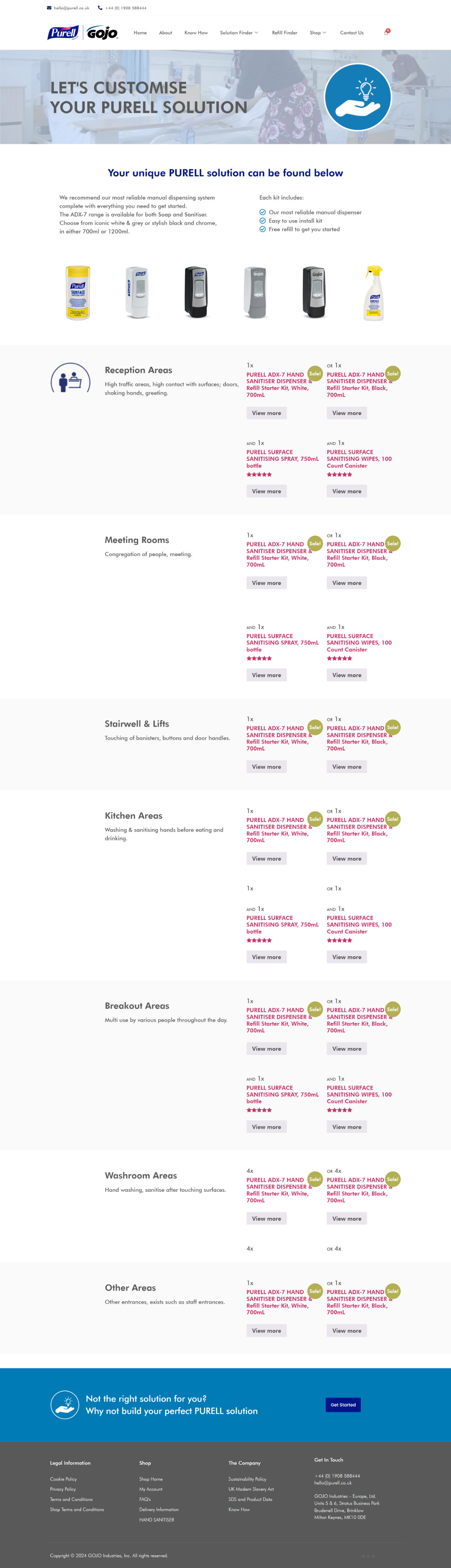 Solution Finder - Results - PURELL UK